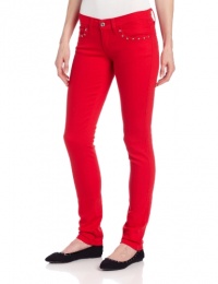 Levi's Juniors 524 Skinny Jean with Studs,Hibiscus Red,25/1 Medium