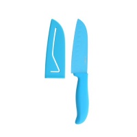 Farberware Resin 5-Inch Santoku Knife with Sheath, Blue