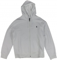 Polo Ralph Lauren Men's Classic Full-Zip Fleece Hoodie (White) (Large)