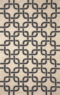 Liora Manne Spello Chains Rug, 7-Feet 6-Inch by 9-Feet 6-Inch, Black