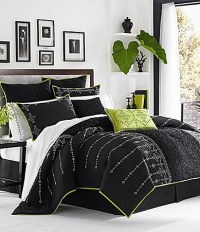 Home by Steve Madden Bedding, Ava Queen 3PC Comforter Set Black