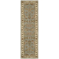 India House IH82 Rectangle Rug, Light Blue, 2.3-Feet by 7.6-Feet