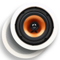 Micca M-6C 6.5 Inch 2-Way In-Ceiling In-Wall Speaker with Pivoting 1 Silk Dome Tweeter (Each, White)