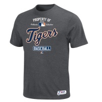 Detroit Tigers AC MLB Property Of Short Sleeve Team Issued T Shirt by Majestic