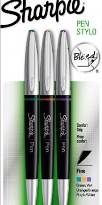 Sharpie Pen Grip Fine Point Pens, 3 Fashion Colored Ink Pens (1763979)