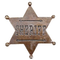 Antique Gold Star Shaped Sheriff Badge