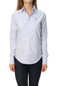 Polo Ralph Lauren Women's Slim Fit Long Sleeve Button Down Shirt-8