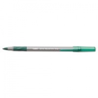 BIC Ultra Round Stic Grip Ball Point Pen, Green Ink, Medium (1.2 mm), 12 Pens (GSMG11-GREEN)