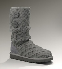 UGG Australia Kids Lattice Cardy Boot Charcoal Size 1