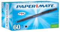 Paper Mate Write Bros. Stick Medium Tip Ballpoint Pens, 60 Black Ink Pens (4621401)