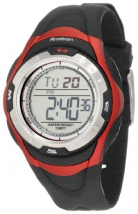 Armitron Unisex 456974RED Chronograph Black with Red Accents Digital Sport Watch