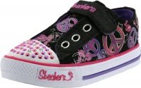 Skechers Twinkle Toes S Lights Jazzy Girl Sneaker (Toddler),Black/Multi,5 M US Toddler