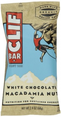 Clif Bar Energy Bar, White Chocolate Macadamia Nut, 2.4-Ounce Bars, 12 Count