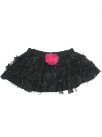 Baby Girl Glitter Tulle Pouf Tu-tu Skirt with Soft Cotton Lining by Baby Starters - Black - 3 Mths / 8-12 Lbs