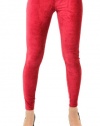 Hue Women's Corduroy Leggings, Deep Red, Medium