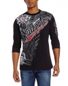 Southpole Men's Flock and Screen Print Thermal T-Shirt