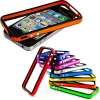 myLife (TM) Black + Orange Slim Bumper (Metal Buttons - 360 Degree Side Protector) Gel Flex Case for the iPhone 4/4S (4G) 4th Generation Touch Phone (Soft Silicone Bumper Frame + Rubberized All Around Shock Absorbing Armor Skin + Lifetime Warranty + Seale