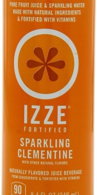 IZZE Fortified Sparkling Juice, Clementine, 8.4-Ounce Cans (Pack of 24)