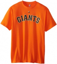 MLB Majestic San Francisco Giants Orange Official Wordmark T-shirt