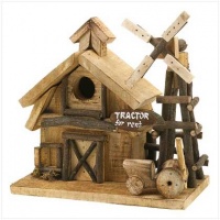 Gifts & Decor Barnyard Bird House Wood Decorative Barn Yard Bird House