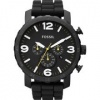 Fossil Men's JR1425 Nate Chronograph Black Silicone Watch