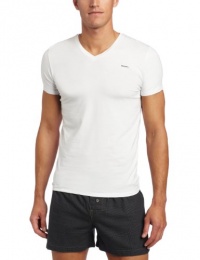 Diesel Men's Michael Essentials Logo Performance V-Neck T-Shirt, White, Medium