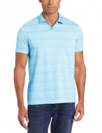 Perry Ellis Men's Short Sleeve Iridescent Stripe Polo