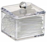 Danielle Square Acrylic Cotton Ball Holder, Single Tier