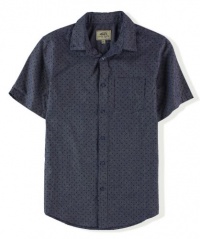 Ecko Unltd Mens Polka Dot Ss Inject Button Up