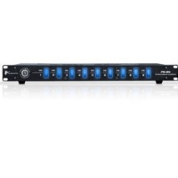 Technical Pro PSB9 19 inch Rack Mount AC Power Switch with 9 Light up Switch Panels, Black