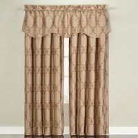 Victoria Classics Embroidered Manchester Valance Taupe 60 x 20