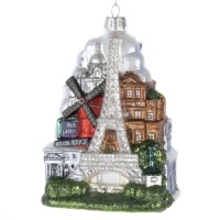 Kurt Adler 5-Inch Glass Paris City Ornament